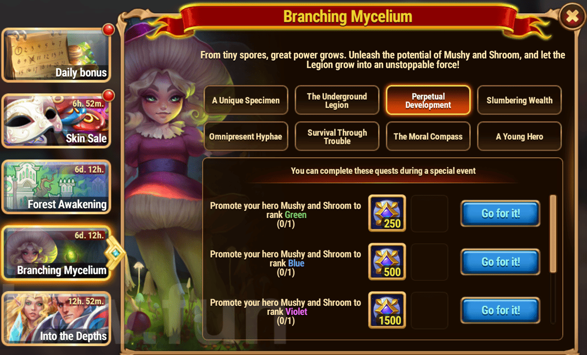 [Hero Wars Guide] Branching Mycelium