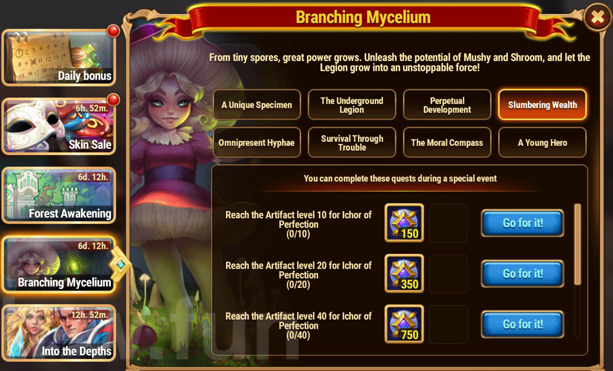 [Hero Wars Guide] Branching Mycelium