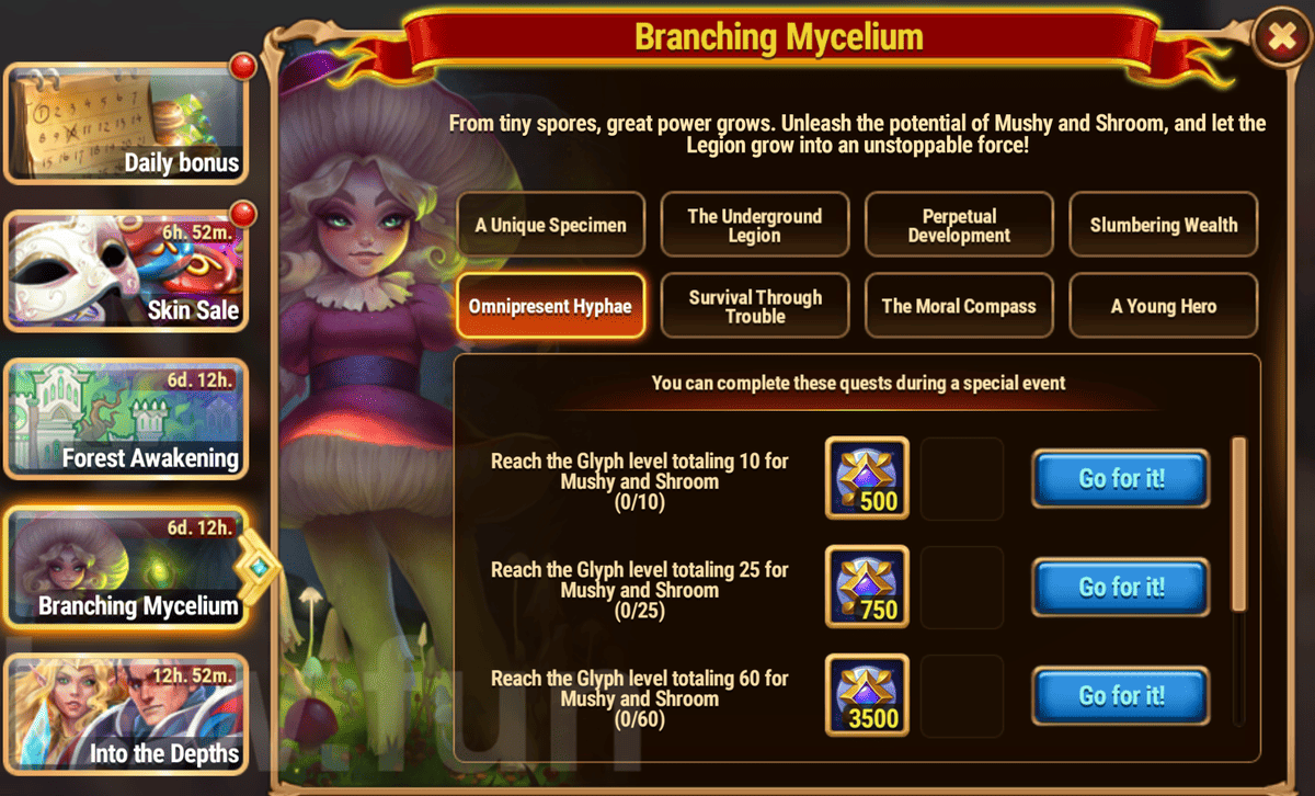 [Hero Wars Guide] Branching Mycelium