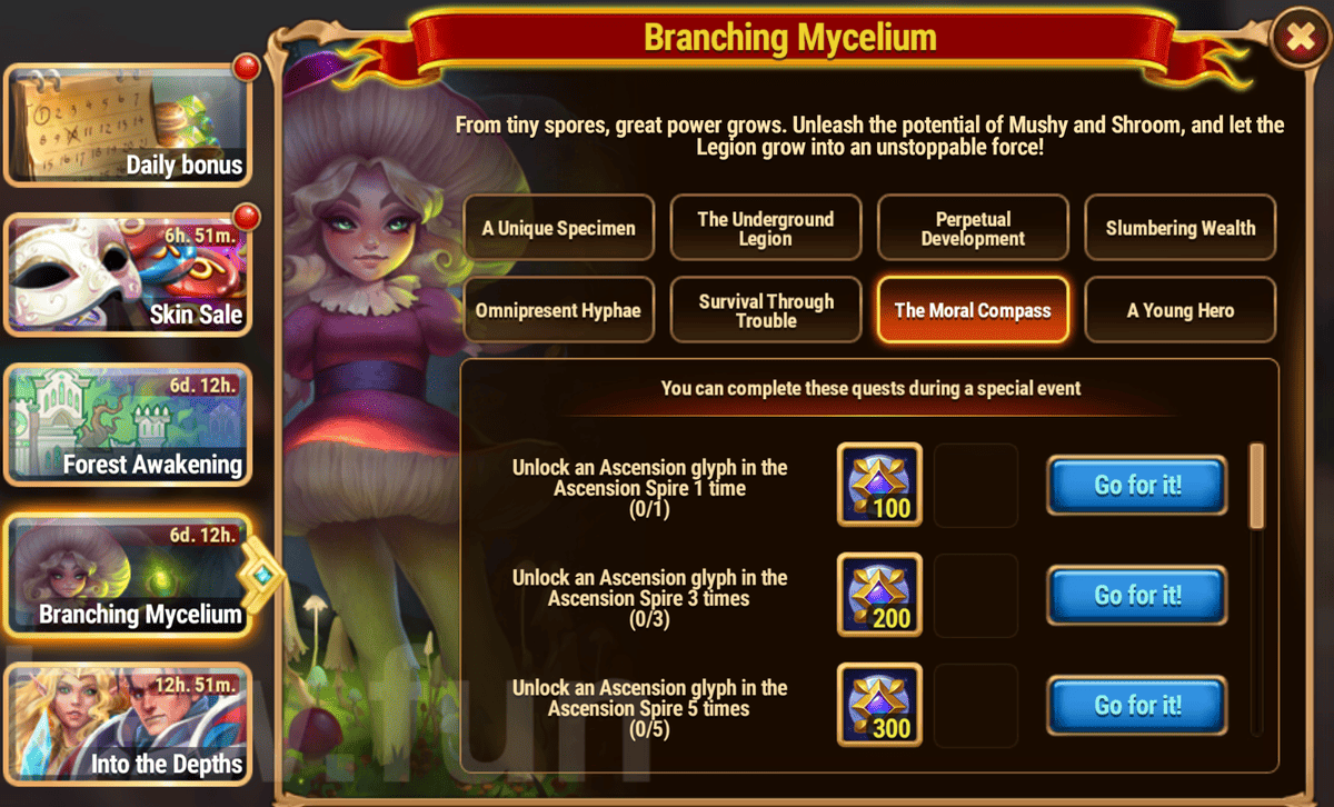 [Hero Wars Guide] Branching Mycelium