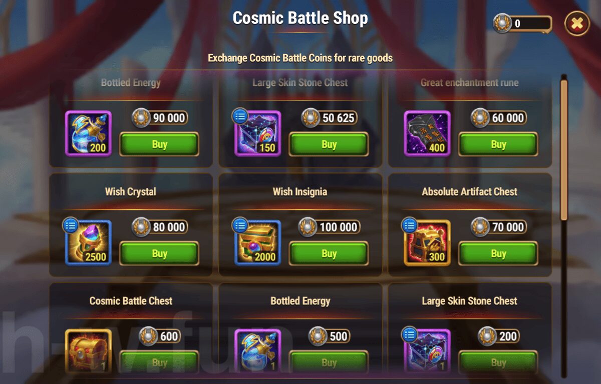 [Hero Wars Guide] Cosmic Battle Shop