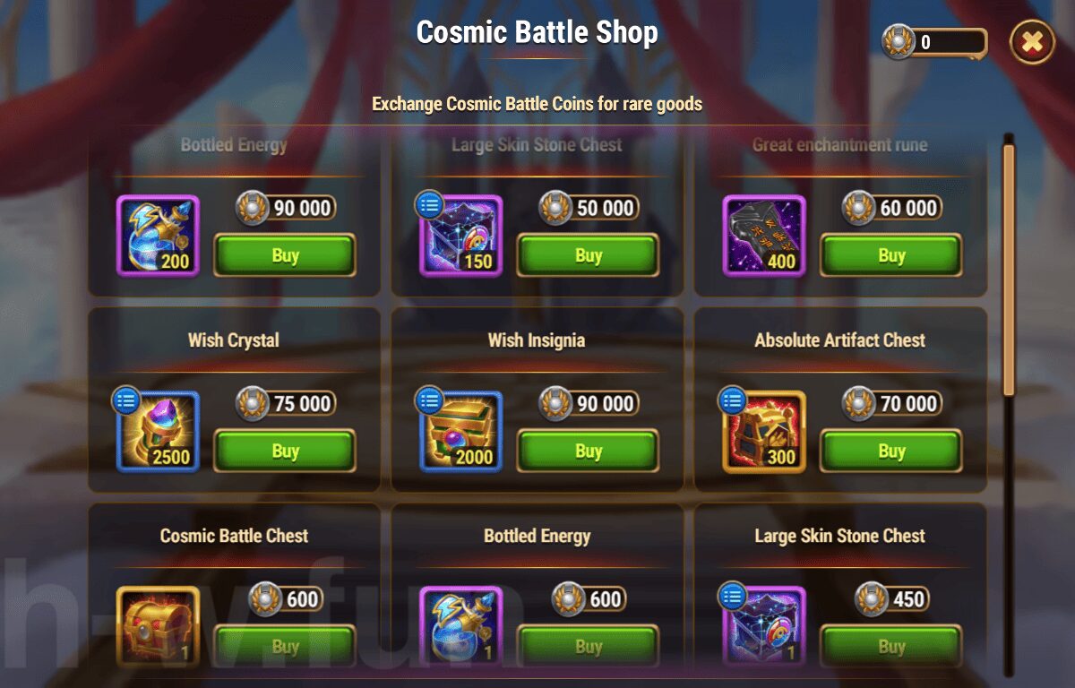 [Hero Wars Guide] Cosmic Battle Shop