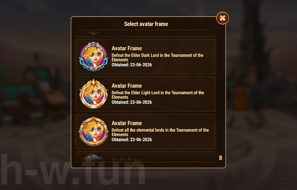 [Hero Wars Guide] Elder Lord Frame