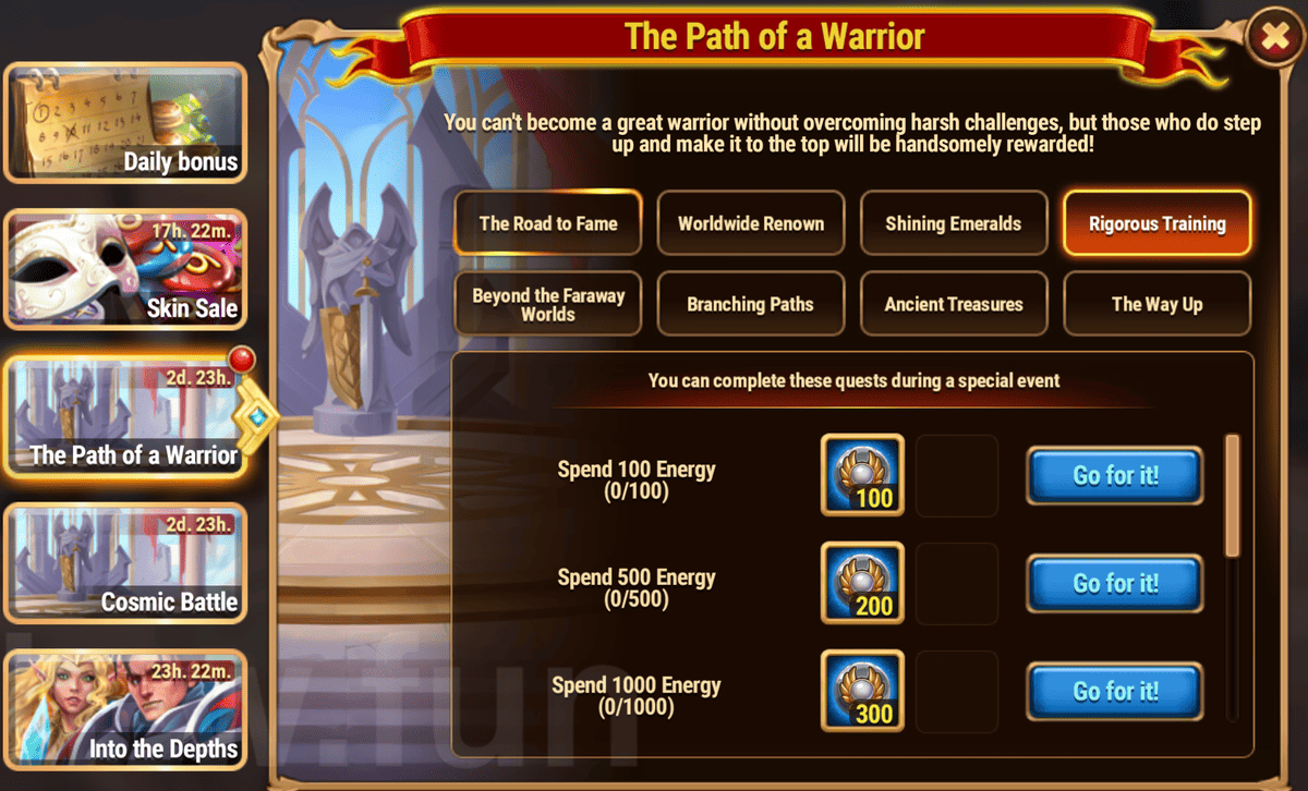 [Hero Wars Guide] The Pass of a Warrior Tasks