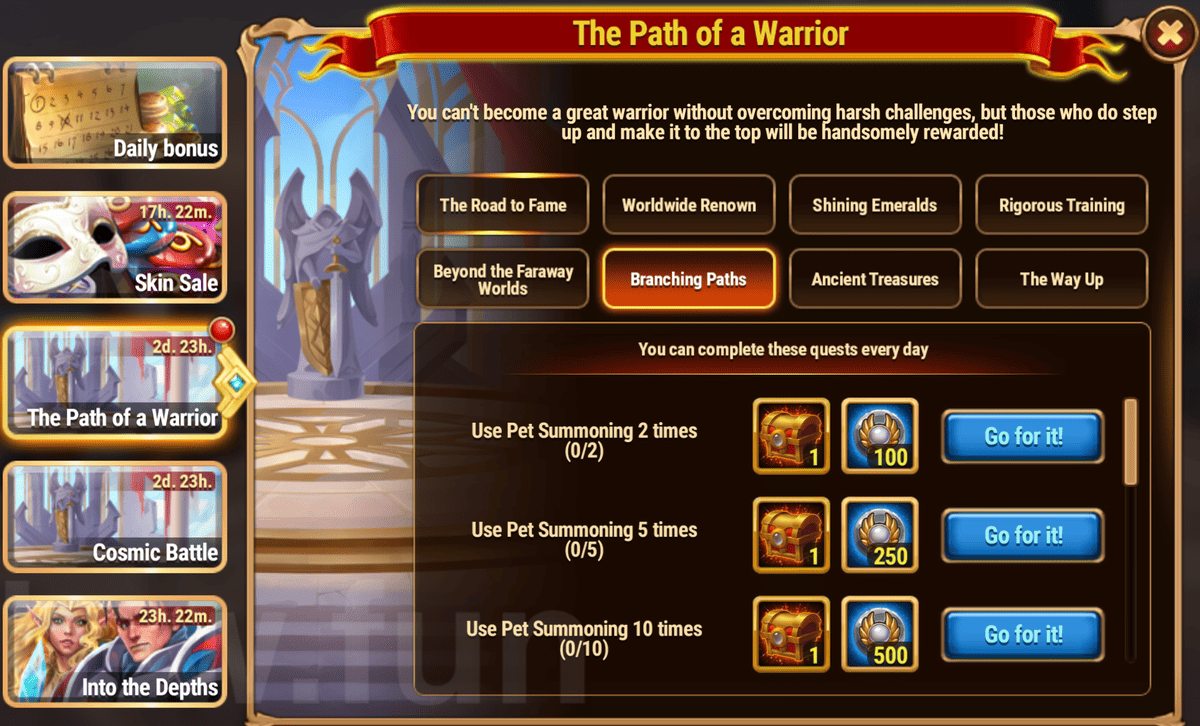 [Hero Wars Guide] The Pass of a Warrior Tasks