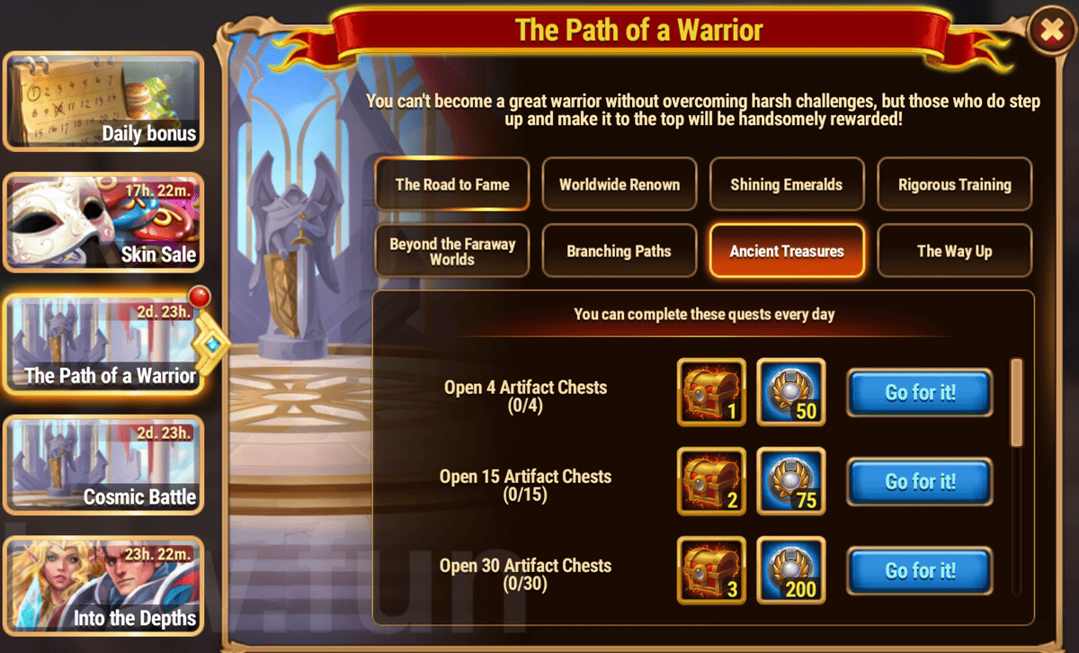 [Hero Wars Guide] The Pass of a Warrior Tasks