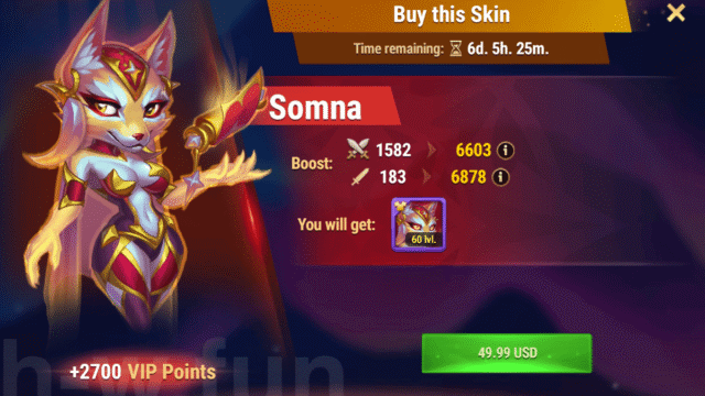 [Hero Wars Guide] Exclusive Skin (Somna)