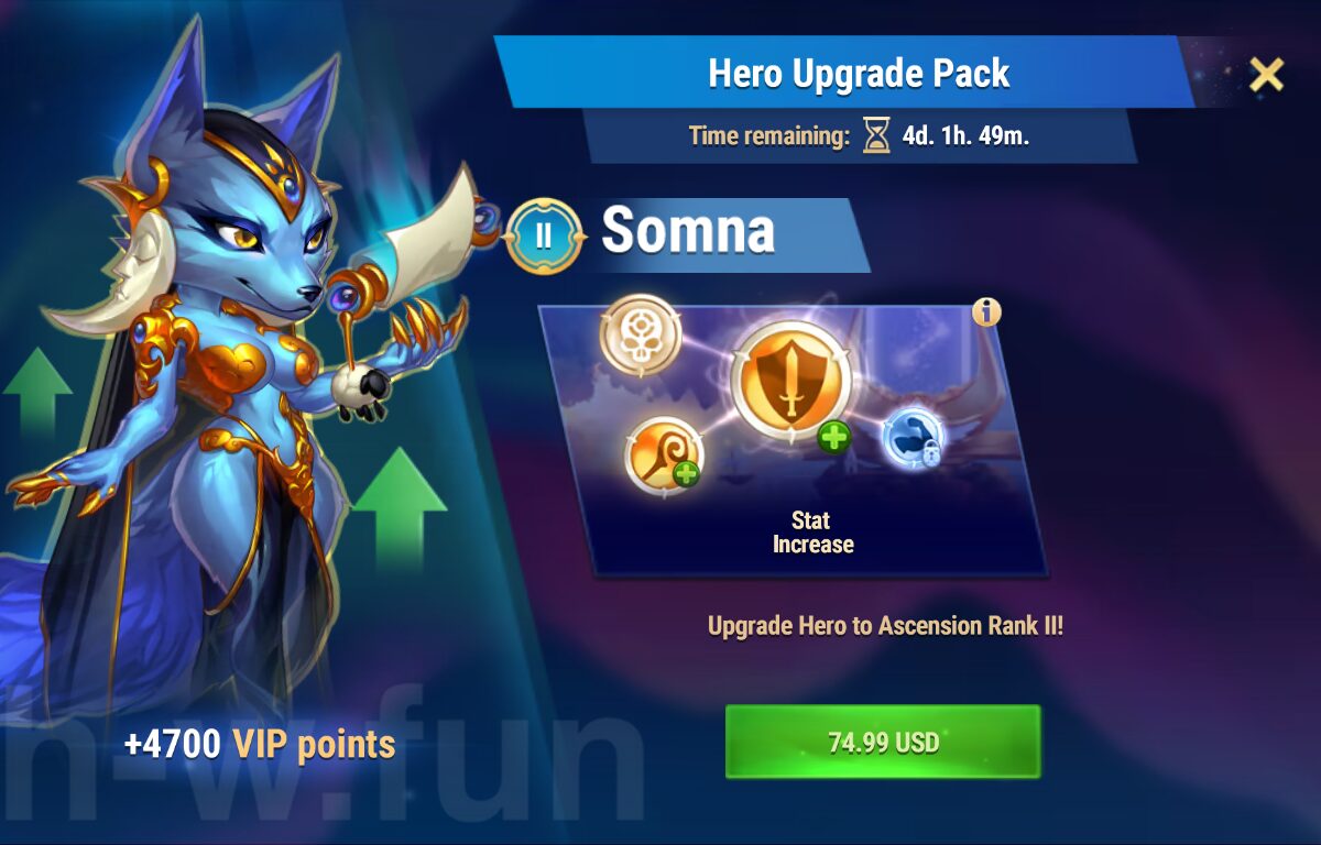 [Hero Wars Guide] Hero Upgrade Pack (Somna)