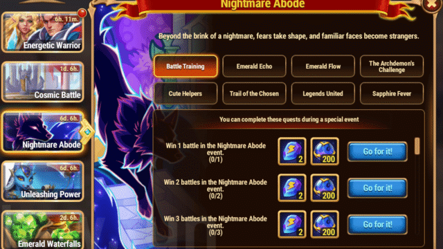 [Hero Wars Guide] Nightmare Abode Tasks and Rewards