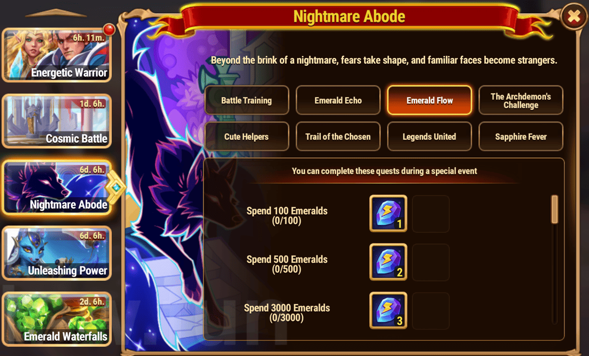 [Hero Wars Guide] Nightmare Abode Tasks and Rewards