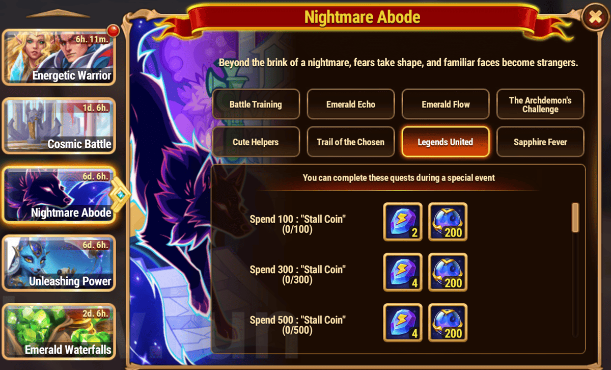 [Hero Wars Guide] Nightmare Abode Tasks and Rewards