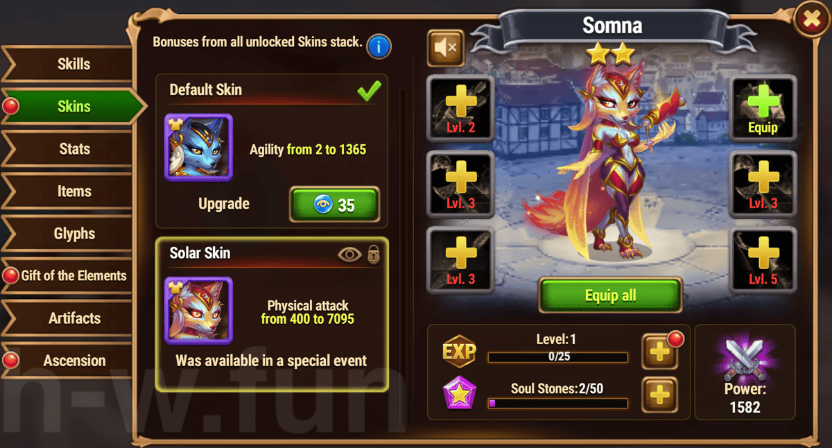 [Hero Wars Guide] Somna Solar Skin
