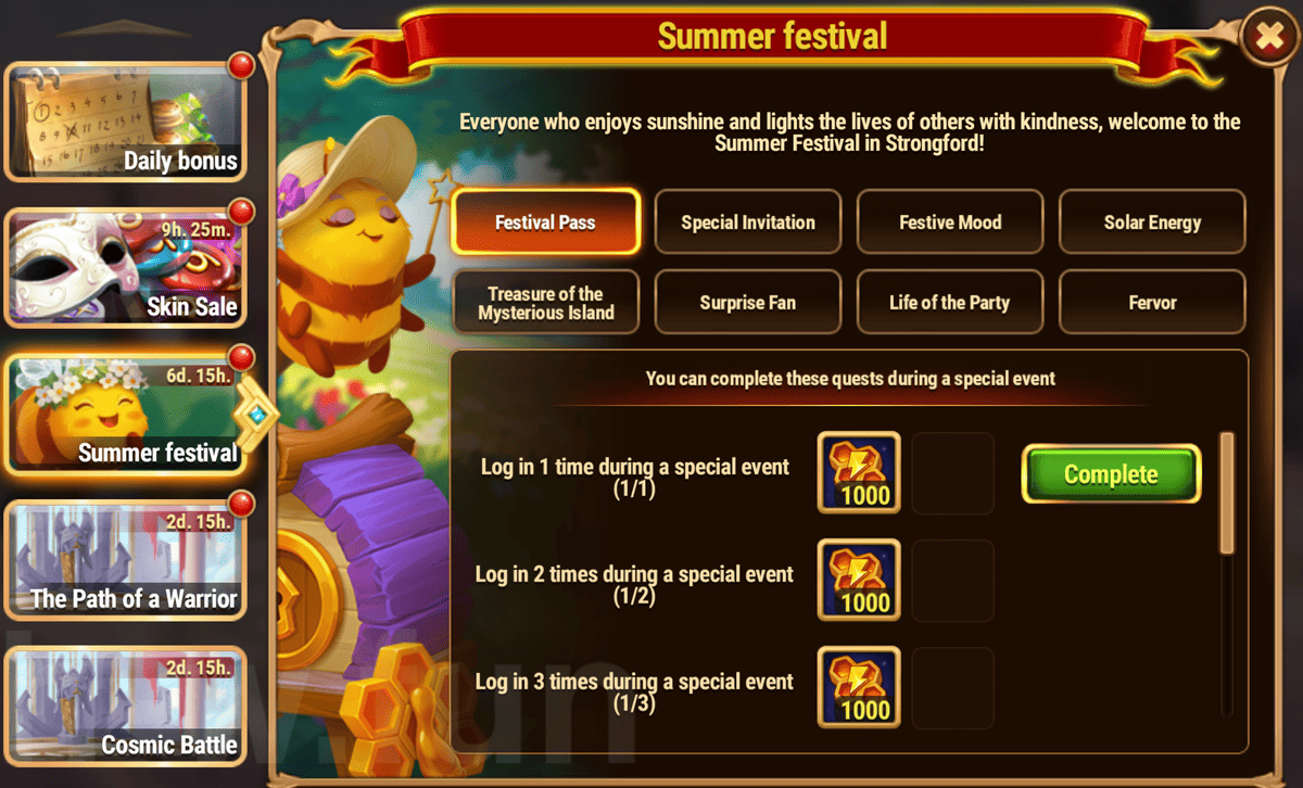 [Hero Wars Guide] Summer Festival Quests