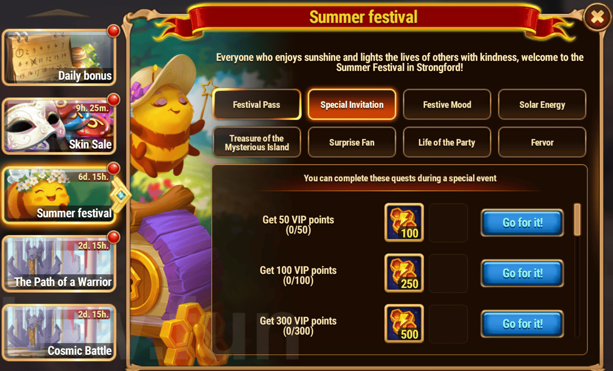 [Hero Wars Guide] Summer Festival Quests