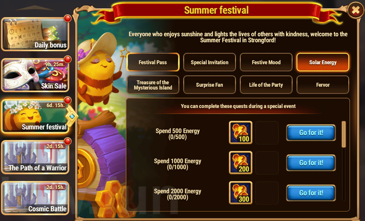 [Hero Wars Guide] Summer Festival Quests