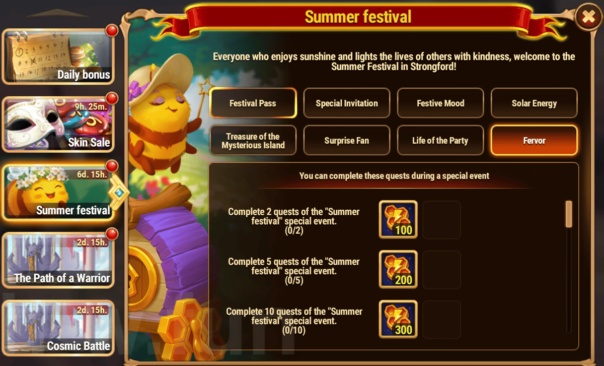 [Hero Wars Guide] Summer Festival Quests