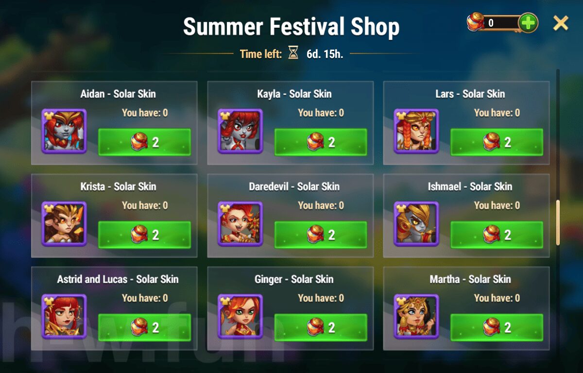 [Hero Wars Guide] Summer Festival Shop 2026