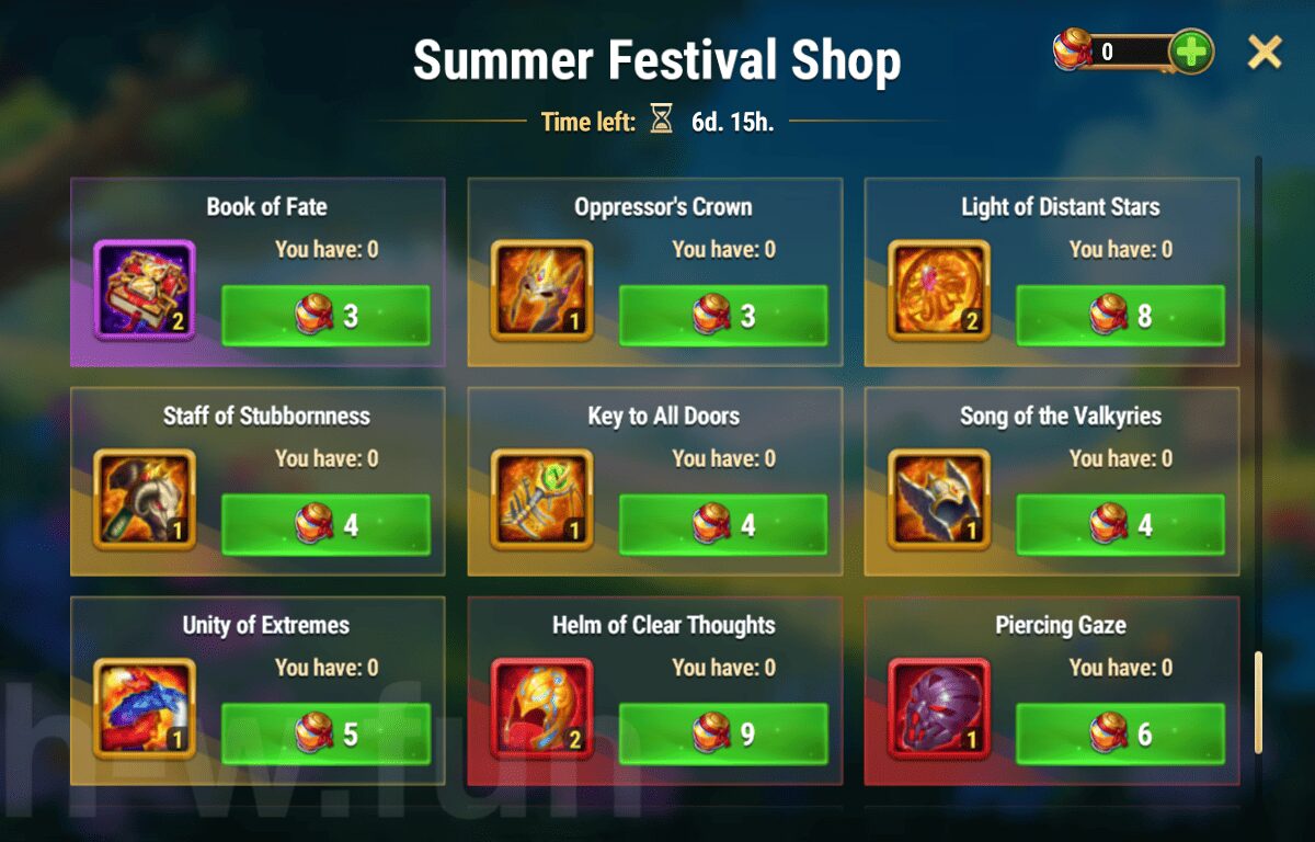 [Hero Wars Guide] Summer Festival Shop 2026