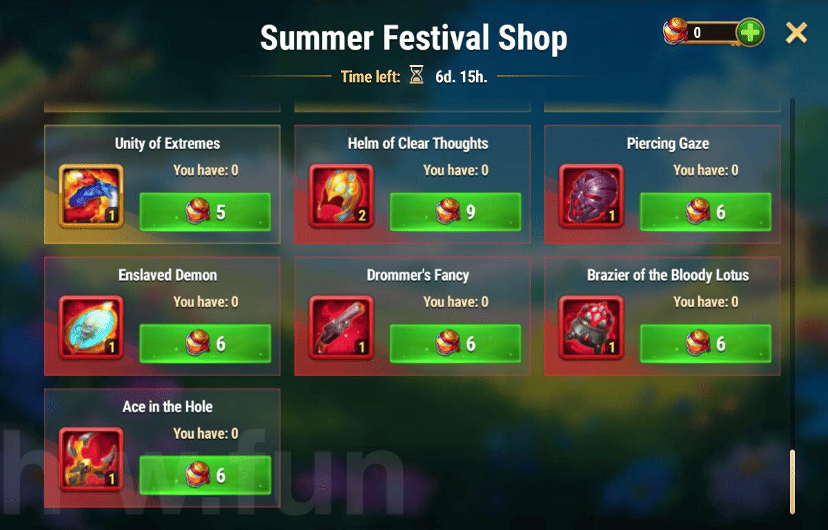 [Hero Wars Guide] Summer Festival Shop 2026