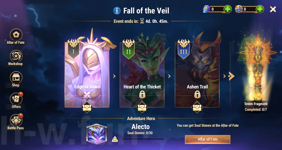 [Hero Wars Guide] Fall of the Veil Alecto Event