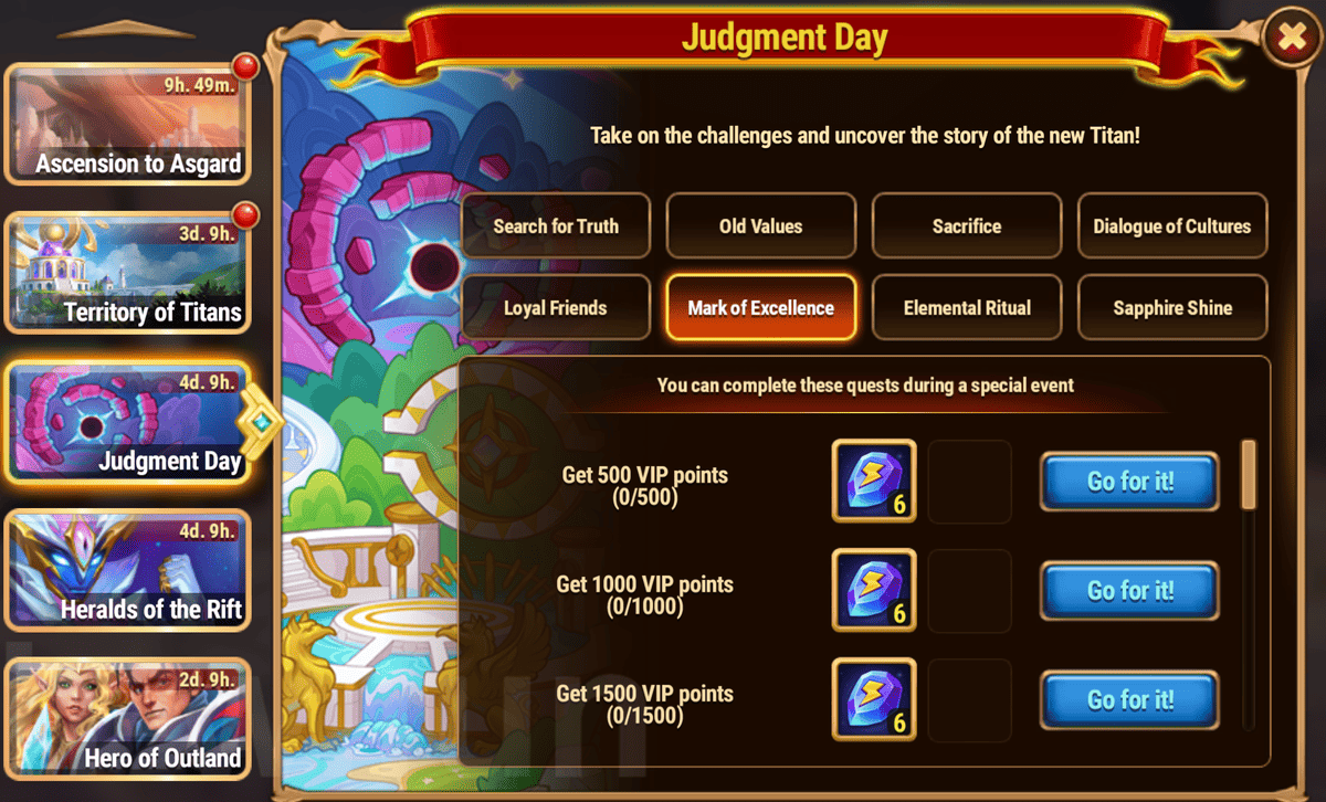 [Hero Wars Guide] Judgment Day Tasks and Rewards