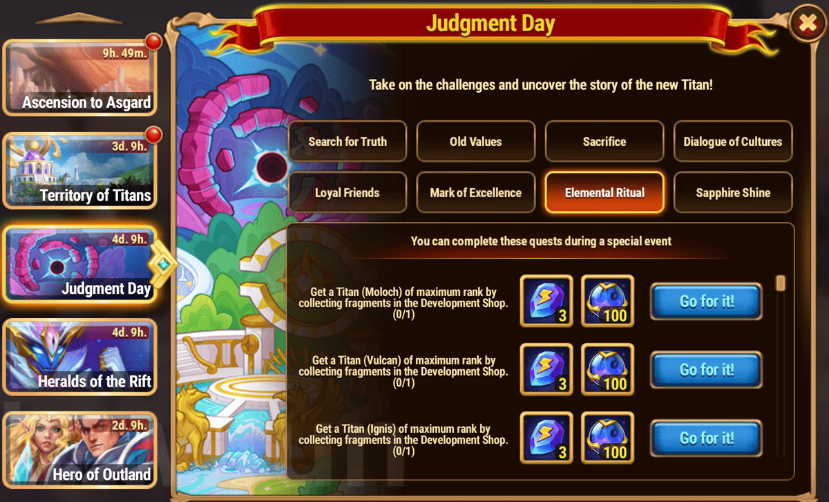[Hero Wars Guide] Judgment Day Tasks and Rewards
