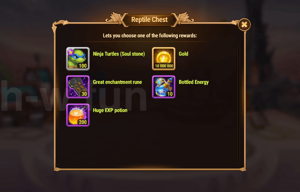 [Hero Wars Guide] Reptile Chest