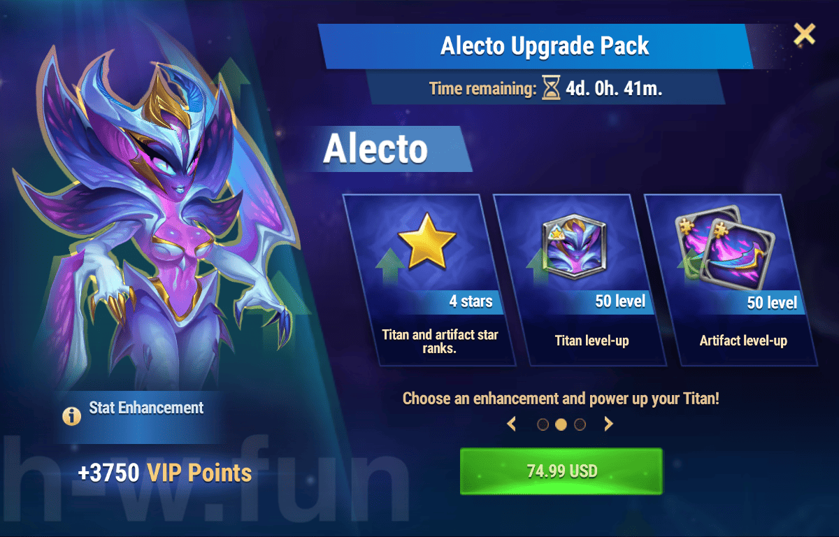 [Hero Wars Guide] Titan Upgrade Pack Alecto