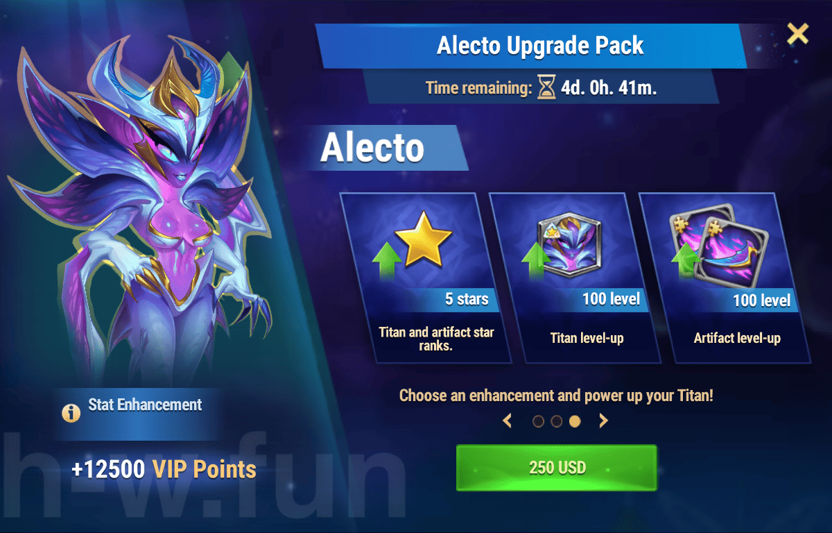 [Hero Wars Guide] Titan Upgrade Pack Alecto