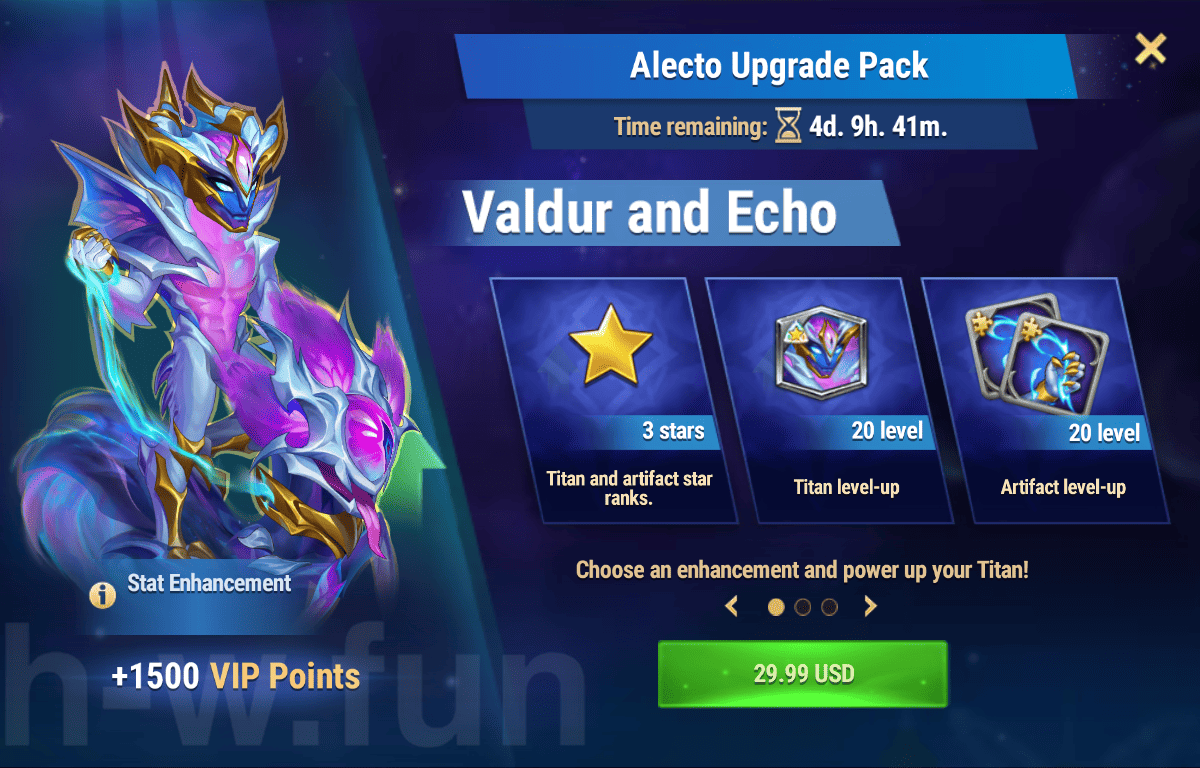 [Hero Wars Guide]Titan Upgrade Pack (Valdur)