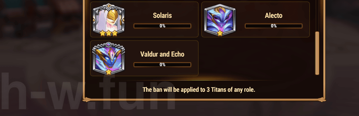[Hero Wars Guide] Cosmic Battle Titan Edition 5 Vote result