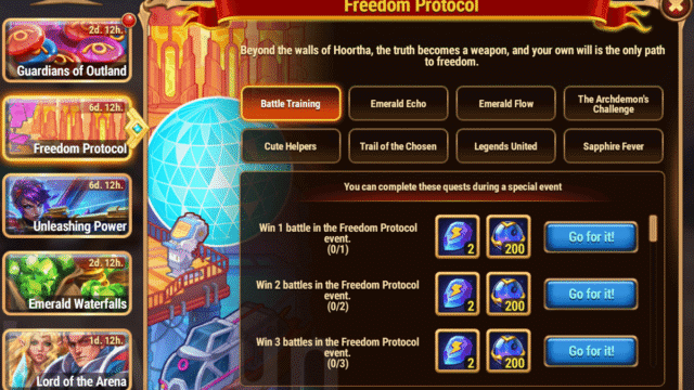 [Hero Wars Guide] Freedom Protocol Tasks and Rewards