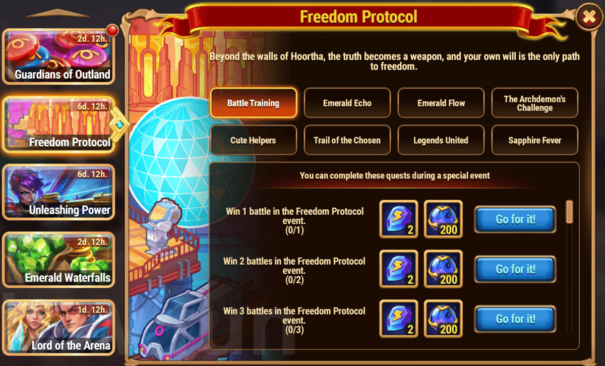 [Hero Wars Guide] Freedom Protocol Tasks and Rewards