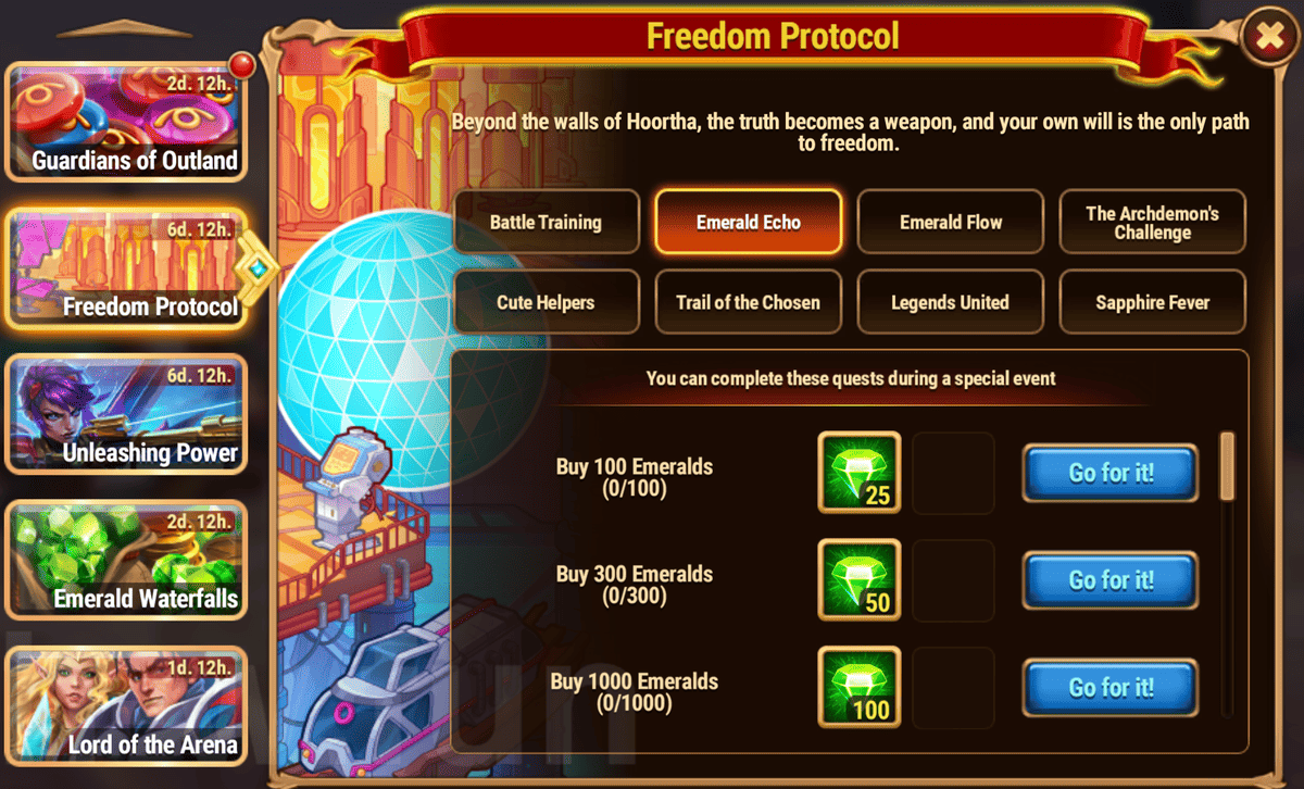 [Hero Wars Guide] Freedom Protocol Tasks and Rewards