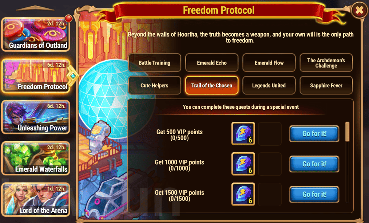 [Hero Wars Guide] Freedom Protocol Tasks and Rewards