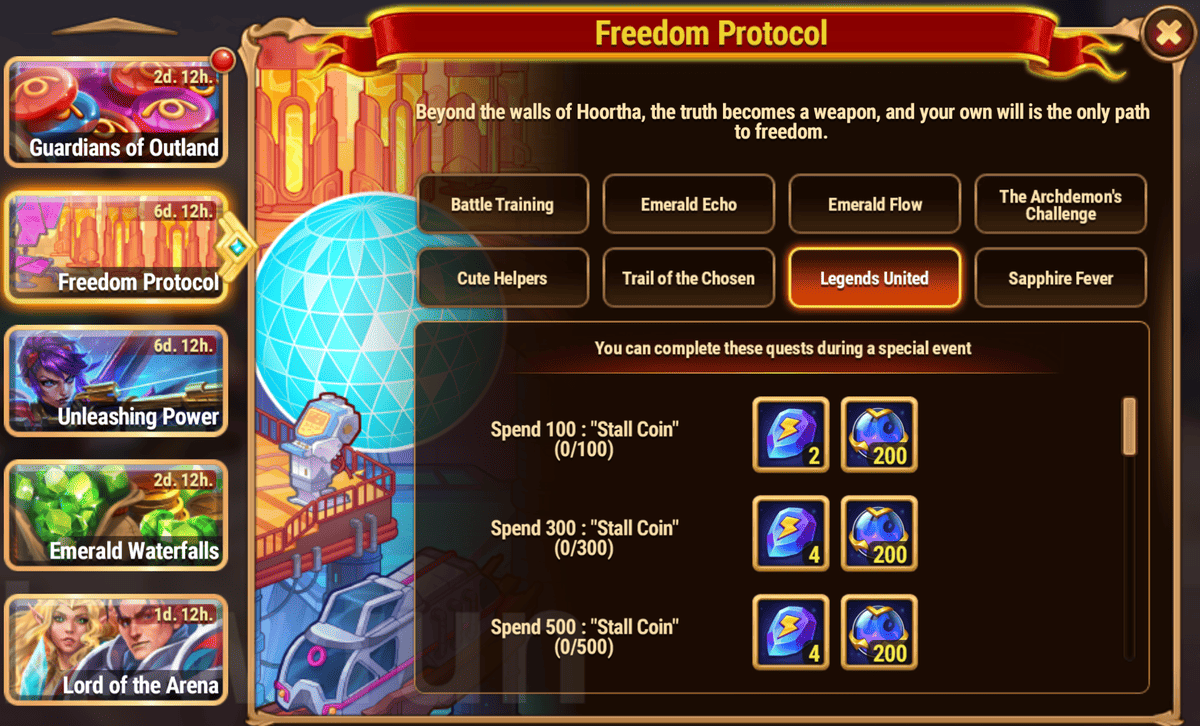 [Hero Wars Guide] Freedom Protocol Tasks and Rewards