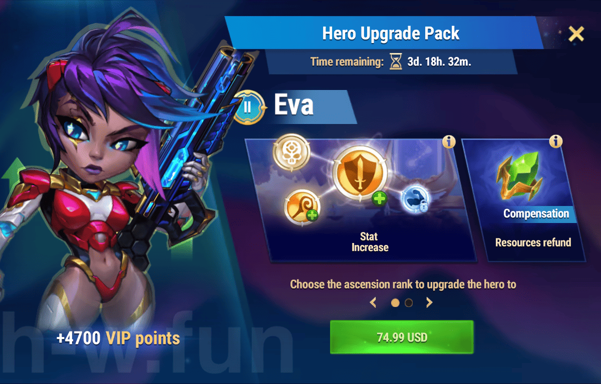 [Hero Wars Guide] Hero Upgrade Pack (Eva)