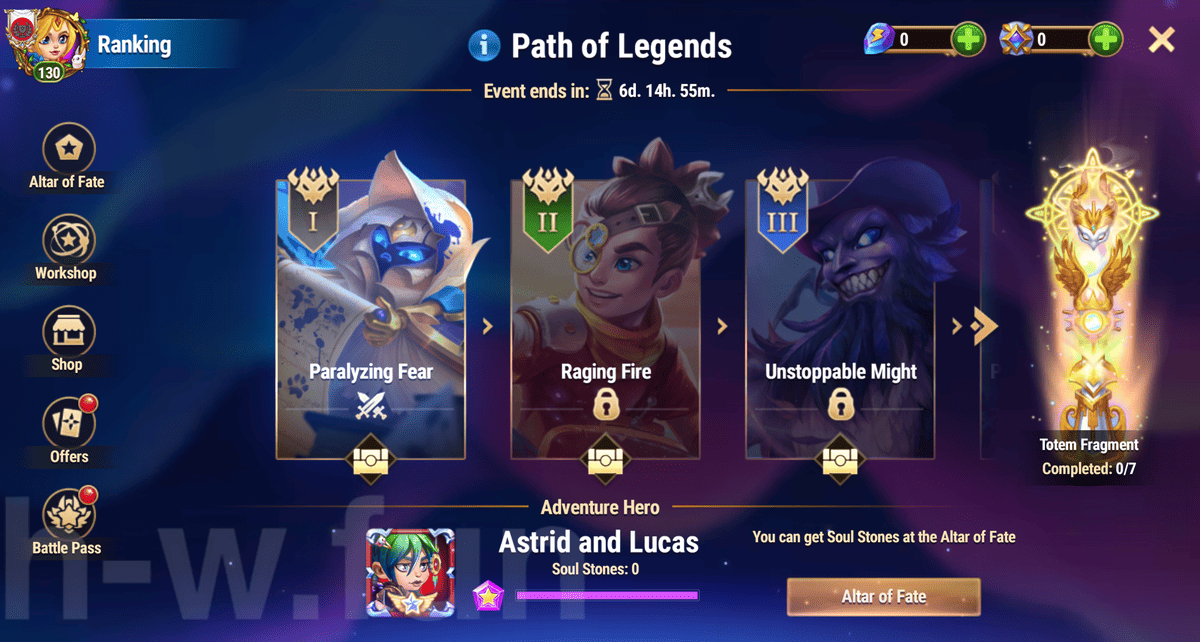 [Hero Wars Guide] Path of Legends (Astrid Event)