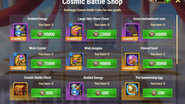 [Hero Wars Guide] Cosmic Battle Shop