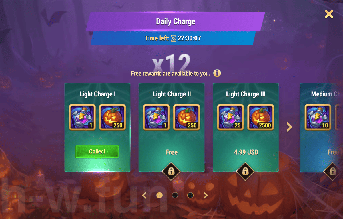 [Hero Wars Guide] Daily Charge Spooky festival
