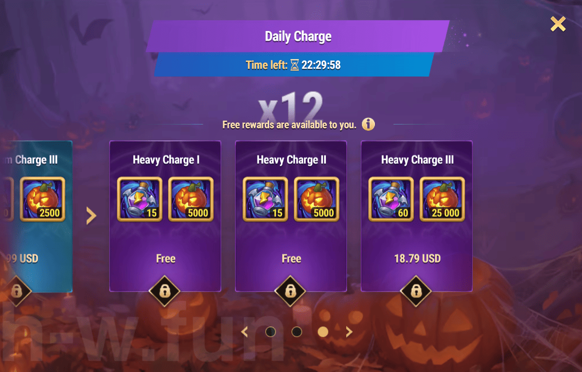 [Hero Wars Guide] Daily Charge Spooky festival
