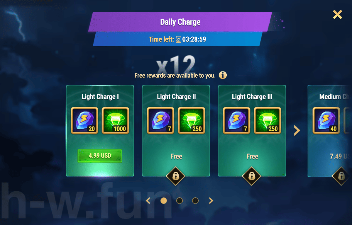 [Hero Wars Guide] Daily Charge