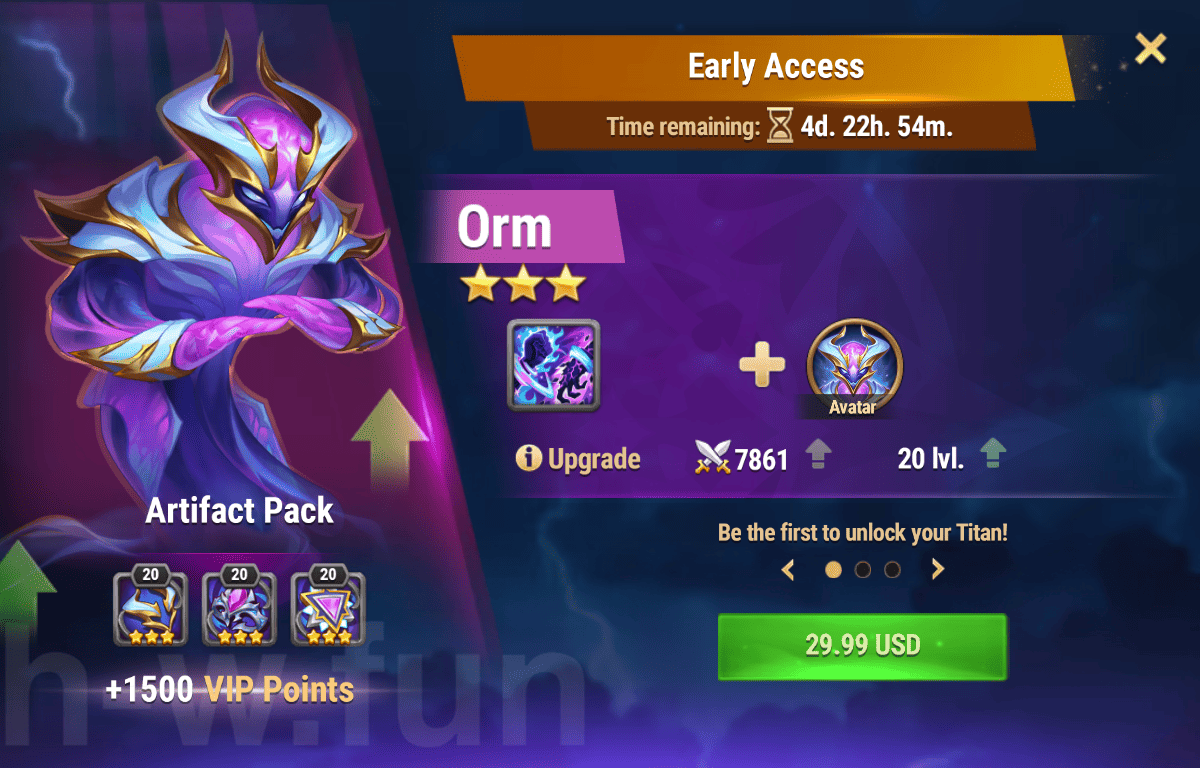 [Hero Wars Guide] Early Access Orm