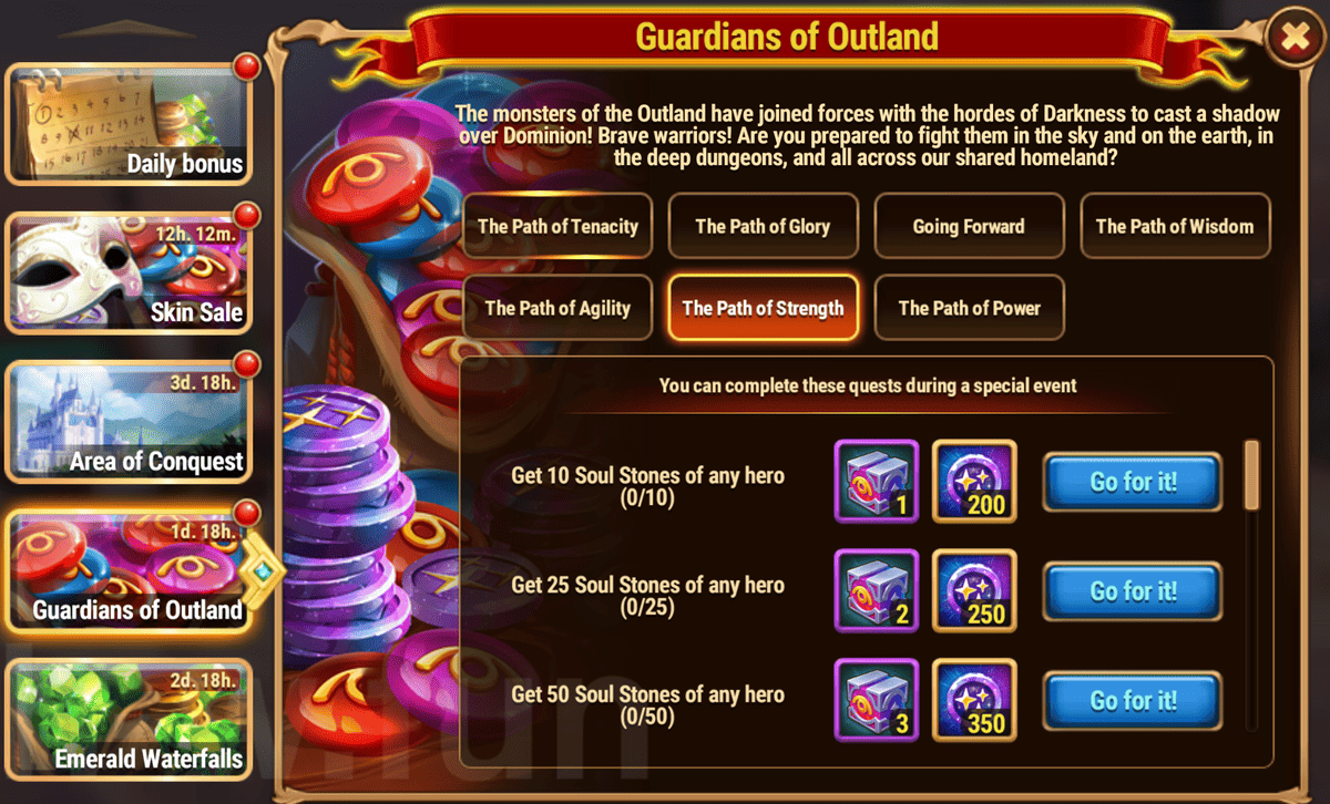 [Hero Wars Guide]Guardians of Outland Tasks and Returns