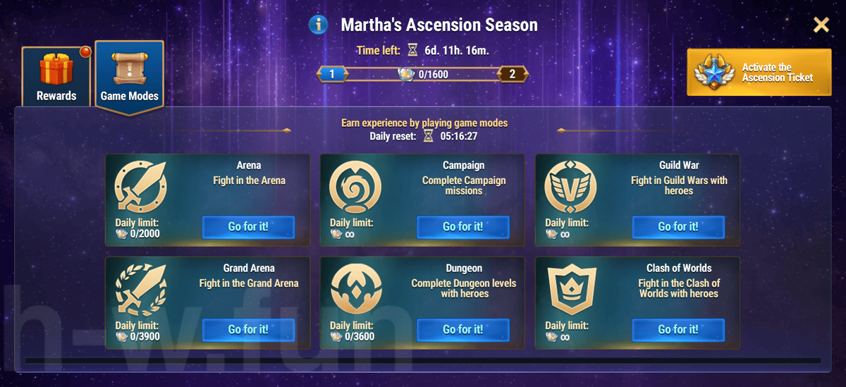 [Hero Wars Guide] Martha Ascension Season