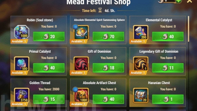 [Hero Wars Guide] Mead Festival Shop