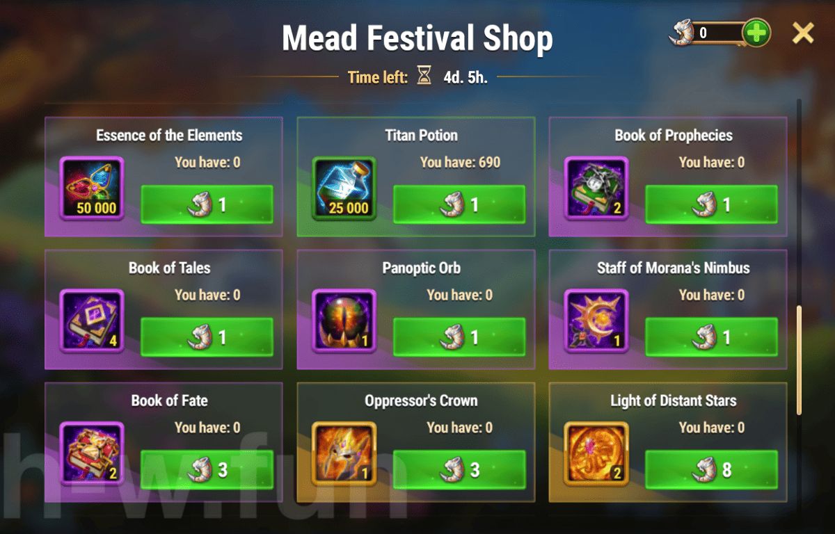 [Hero Wars Guide] Mead Festival Shop