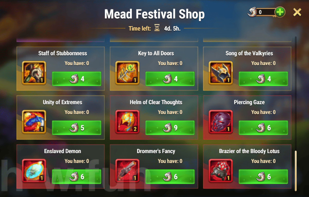 [Hero Wars Guide] Mead Festival Shop