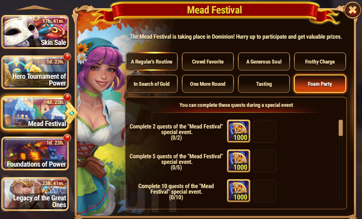 [Hero Wars Guide] Mead Festival Quest