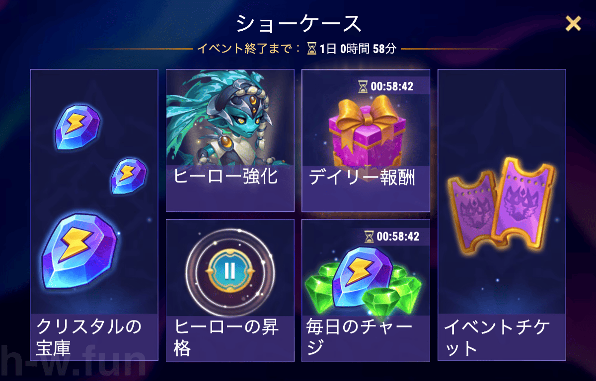 [HeroWars攻略]水の力の下でショーケース